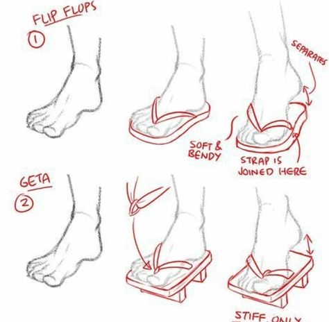 Shoes Reference Drawing, How To Draw Heels, Geta Shoes, How To Draw Shoes, Hand Gesture Drawing, Shoes Reference, Feet Drawing, Drawing Men, Drawing Legs