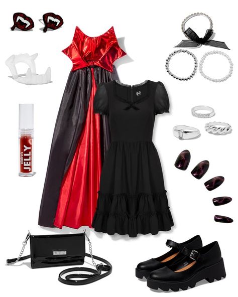 Hey boo! 👻 Channel your inner vamp this Halloween with our DIY vampire costume ideas. Start with a vampire cape and then build from there and add halloween face stickers, and spooktacular faux nails! 💅 Vampire Cape Diy, Vampire Diy Costume, Diy Vampire Costume Women, Diy Vampire Costume, Vampire Costume Ideas, Diy Vampire, Quick N Easy Halloween Costumes, Girls Vampire Costume, Vampire Costume Women