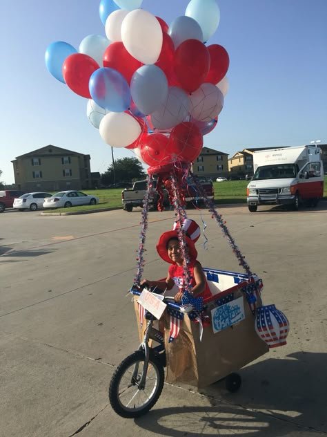 4th of July bike parade 2016. Kids Bike Decorating, Kiddie Parade Ideas, Bike Parade Ideas, Bike Decorating Ideas, 4th Of July Bike Parade, 4th Of July Golf Cart, Kids Parade Floats, Bike Dress, Bicycle Decoration