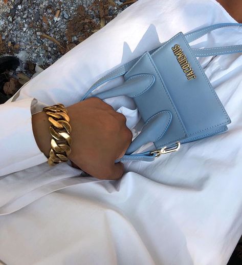 Mini Bag Outfit, Ipad Aesthetic, Jacquemus Bag, Baby Blue Aesthetic, Aesthetic Blue, Pretty Bags, Winter Trends, Mini Handbags, Backpack Bag