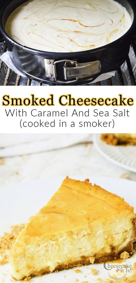 Best Food To Cook In Smoker, Smoked Food Ideas Dinners, Things To Cook On A Smoker, Smoked Sea Salt Recipes, Dessert Smoker Recipes, Smoked Cheesecake Traeger, Smoked Cake Recipes, Food For Smoker, Smoker Cheesecake