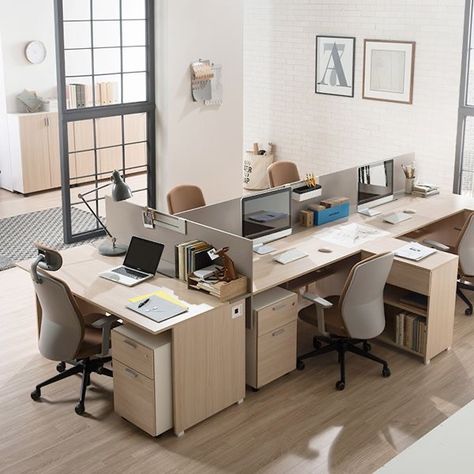 Modern Office Design Workspaces, Aesthetic Office Space, Office Cubicle Design, Office Layout Plan, Cubicle Design, Small Office Design Interior, Workstation Desk, Design Studio Office, Corporate Interior Design