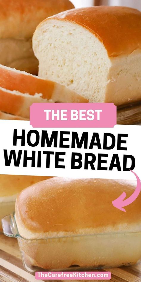 Soft White Bread Recipe, Best Sandwich Bread, Fluffy Bread Recipe, Amish Bread Recipes, Easy White Bread Recipe, Soft Bread Recipe, Loaf Bread Recipe, Homemade Sandwich Bread, Best Homemade Bread Recipe