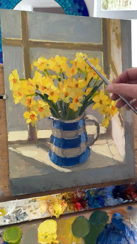 Clare Bowen, Painting Art Lesson, First Day Of Spring, Utility Room, Painting Videos, On Board, Artist At Work, Art Lessons, Plein Air