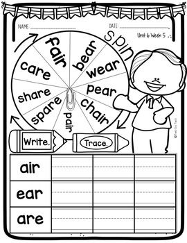 Variant Vowels, R Controlled Vowels, First Grade Words, Vowel Digraphs, Tracing Sheets, English Grammar Worksheets, Jolly Phonics, Cooperative Learning, Phonics Activities