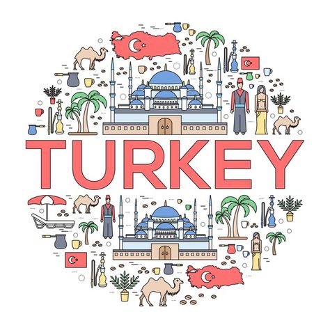 Country Turkey, Infographic Template, Nature Background, Turkey Travel, Fashion People, Travel Tours, Architecture Fashion, Travel Vacation, Premium Vector