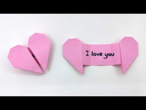 Paper Hearts Origami, Valentines Origami, Sticky Note Origami, Hearts Paper Crafts, Origami Gifts, Cute Origami, Origami Love, Origami Patterns, Instruções Origami