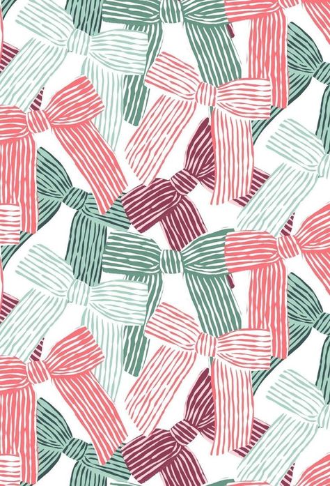 Holiday Wrapping Paper Design, Print And Pattern Trends 2024, Gift Wrap Design Pattern, Holiday 2024 Trends, Christmas Bow Illustration, Preppy Graphic Design, Wrapping Paper Design Pattern, Christmas Pattern Illustration, Bow Quilt