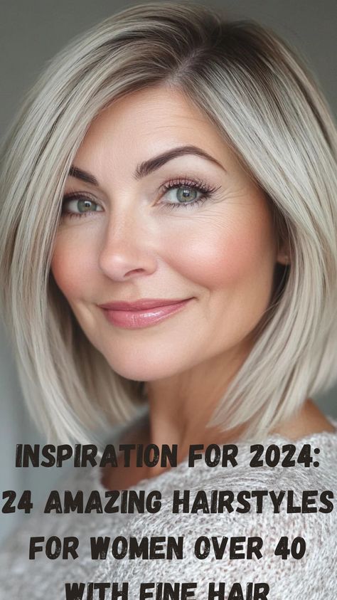 Fine hair doesn’t have to mean flat hair. These 24 amazing hairstyles for women over 40 are specifically designed to add volume and texture to fine hair. From layered bobs to pixie cuts, these styles are perfect for enhancing the natural movement of your hair while making it look fuller and more dynamic. Get inspired for 2024 with these chic and flattering haircuts! Wedge Haircut Long, Long Hairstyles For Fine Hair Over 50, Hairstyles For Fine Gray Hair, Hairstyles For Shoulder Length Fine Hair, Medium Length Hairstyles Fine Hair, Medium Hair Style For Fine Hair And Round Face, Hairstyles For Women With Fine Hair, Layered Lobs For Fine Hair, Fall Hair For Women Over 40