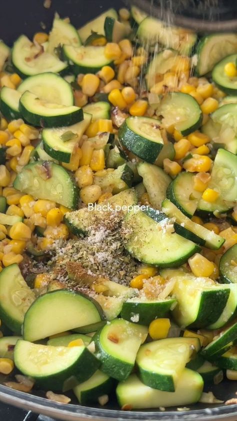 This recipe for Vegan Calabacitas is a Mexican-inspired zucchini dish brimming with vibrant veggies like zucchinis, tomatoes, and corn kernels. Recipe: https://plantbasedonabudget.com/vegan-calabacitas/ | Plant-Based on a Budget | Vinod Venugopal Acharya · Happiness Vegan Calabacitas, Sucatash Recipe, Calabacitas Recipe, Copykat Recipes, Corn Kernel, Summer Salads, Mexican Food, Mexican Food Recipes, Zucchini