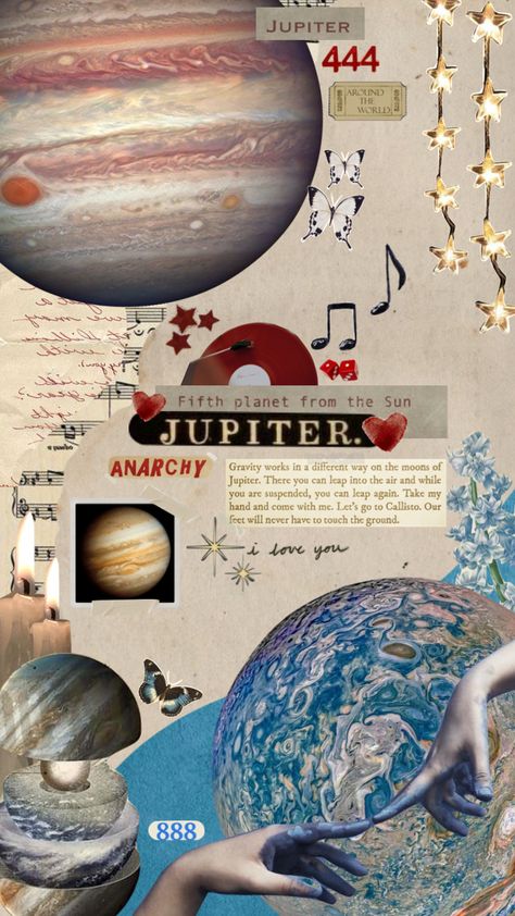 Planet Jupiter Aesthetic, Jupiter Poster, Jupiter Wallpaper, Sagittarius Wallpaper, Iphone Wallpaper Modern, Vintage Astronomy Prints, Planet Project, Jupiter Planet, Jupiter Moons