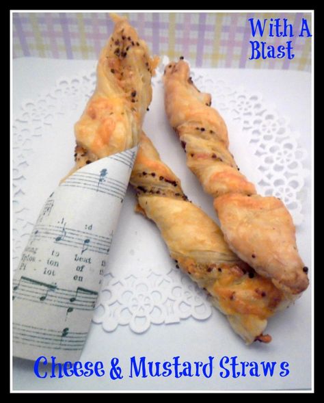 Cheese & Mustard Straws ... easy to make & easier to eat!  Great savory snack Bake Sale Items, Cheese Straws Easy, Savory Snack Recipes, Bake Sale Treats, Seasoned Pretzels, Cheese Straws, Savory Pastry, Cheese Dishes, Snack Treat