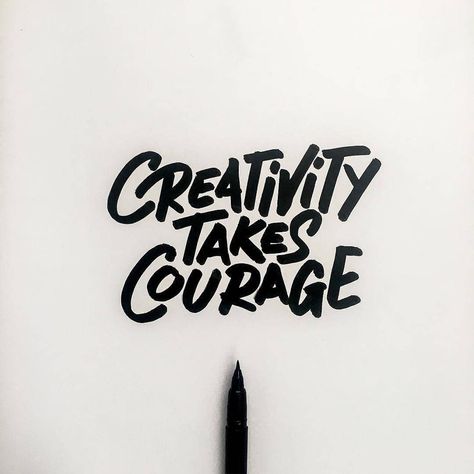 👑 Typography Designers Club 👑 on Instagram: “Creativity takes courage. Amazing type by @stephanelopes ​​​​​Use #typographydesignersclub and tag us to get featured! ❤️ Follow…” Creativity Takes Courage, Wise Men Say, Calligraphy Design, Type Design, Art Director, Typography Design, Graphic Designer, Calligraphy, Typography