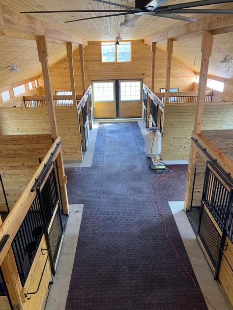 Small Stables Horse, Small Horse Farm Ideas, Small Barn Ideas Horse, Equine Feed Room, Horse Stable Aesthetic, Small Horse Barn Ideas, Small Horse Barn Ideas Layout, Horse Stalls Cheap, Horse Farm Layout With House