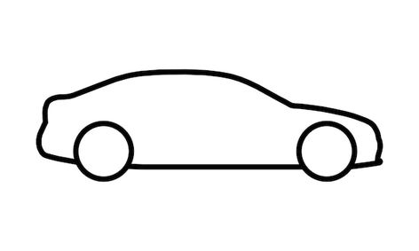 Sports car line vector icon on white bac... | Premium Vector #Freepik #vector #car #car-drawing #car-design #car-speed Twos Activities, Car Doodle, Car Outline, Cartoon Car Drawing, Car Speed, Car Card, Easy Cartoon Drawings, Car Drawing, Line Vector