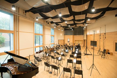 Galaxy Studios Galaxy Hall - Galaxy Studios Music Room School, School Music Room, Hogwarts University, Studio Floor Plans, School Hall, Music Studio Room, School Interior, Travel House, Dream School