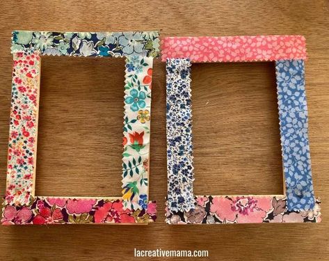 Fabric scraps crafts for kids {no sew} - La creative mama Fabric Crafts For Preschoolers, No Sew Scrap Fabric Projects, Fabric Crafts For Kids No Sew, Using Fabric Scraps Ideas, Fabric Crafts No Sew, No Sew Crafts For Kids, Using Fabric Scraps, No Sew Fabric Projects, Fabric Crafts For Kids