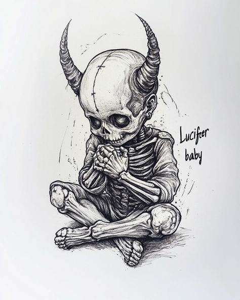 Sketch Tattoo Ideas, Underground Tattoo, Gothic Tattoos, Skull Sketch, Creepy Tattoos, Sketch Tattoo, Sketch Tattoo Design, Dark Art Tattoo, Tattoo Style Drawings