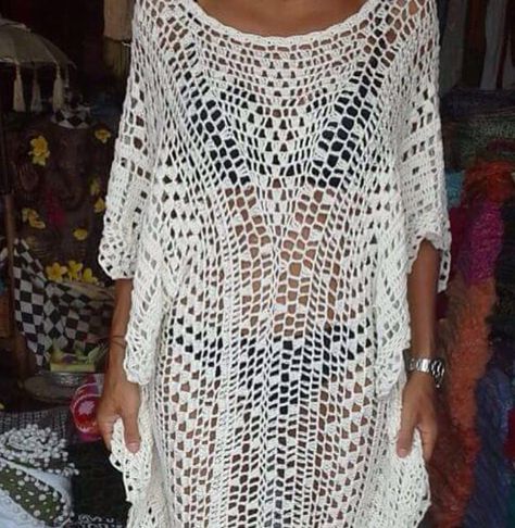 Crochet Kaftan #crochet #kaftan #handmade Crochet Kaftan, Crochet Maxi, Crochet Tunic, Crochet Collar, Crochet Videos Tutorials, Crochet Blouse, Cardigan Pattern, Inspiration Style, Crochet Videos