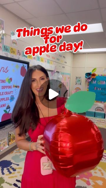 Lacey Bourke Neskes on Instagram: "APPLE DAY is the BEST DAY! 🍎   Kindergarten teacher activities resources ideas inspo elementary school classroom #teacher #teachersofinstagram #teachersofig #iteachk #iteachtoo #iteach #classroomsetup #classroomideas #classroompinspirations #teacherinspiration #teacherideas #watchmeteach" Apple Day Classroom Transformation, Apple Room Transformation, Apple Day In Kindergarten, Johnny Appleseed Day Kindergarten, Apple Day Activities Kindergarten, Johnny Appleseed Activities Kindergarten, Apple Day Kindergarten, Apple Day Activities For Kids, Apple Day Activities