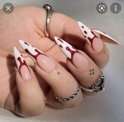 Diy Nails Easy, Halloween Nails Diy, Horror Nails, Nail Art Halloween, Holloween Nails, Halloween Acrylic Nails, Halloween Nail Designs, Halloween Nail, Halloween Nail Art