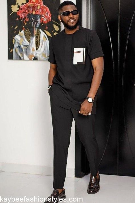 Black Senator Styles For Men, Latest Senator Styles For Men, Kaftan Styles For Men, Men Senator Designs, Senator Styles For Men, Groomsmen Outfit, Latest African Wear For Men, Senator Styles, African Wear For Men