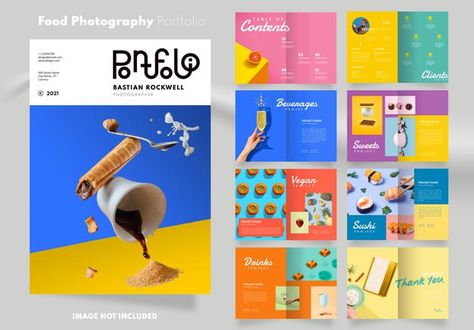 Colorful Brochure Design, Food Catalogue Design Layout, Food Photography Portfolio, Food Catalog Design Layout, Food Brochure Design Creative, Food Catalogue Design, Catalogue Layout Design, Catalogue Design Ideas, Colorful Food Photography