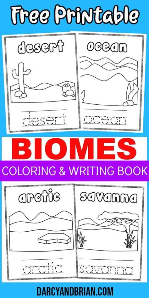 These free printable Biomes coloring pages are perfect for preschool, kindergarten, and first grade. You can easily use these for learning at home or at school. They work well as a quiet activity for morning work or as part of different unit studies. Animal Habitats Preschool, Biomes Activities, Ecosystem Activities, Habitat Activities, Printable Coloring Pages For Kids, Learning At Home, Unit Studies, Kindergarten Science, Printable Activities For Kids