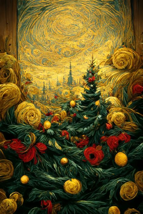 Van Gogh Christmas, Christmas Theme Background, Free Christmas Backgrounds, Happy New Year Greeting Card, Van Gogh Style, Comfort Art, New Year Greeting Card, New Year Greeting, Happy New Year Greetings