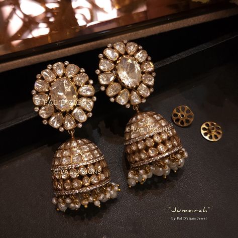 Uncut Diamond Jhumkas, Polki Gold Earrings, Uncut Buttalu Gold, Gold Earrings Indian Jhumkas, Polki Jhumki Earrings, Polki Buttalu, Polki Diamond Earrings, Polki Jhumkas, Diamond Polki Earrings