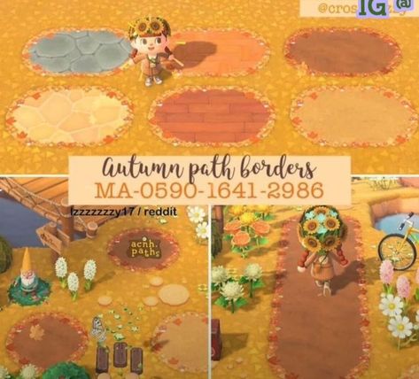 Animal Crossing Autumn, Autumn Border, Acnh Path, Animal Crossing, Borders, Video Games, Animals, Video Game