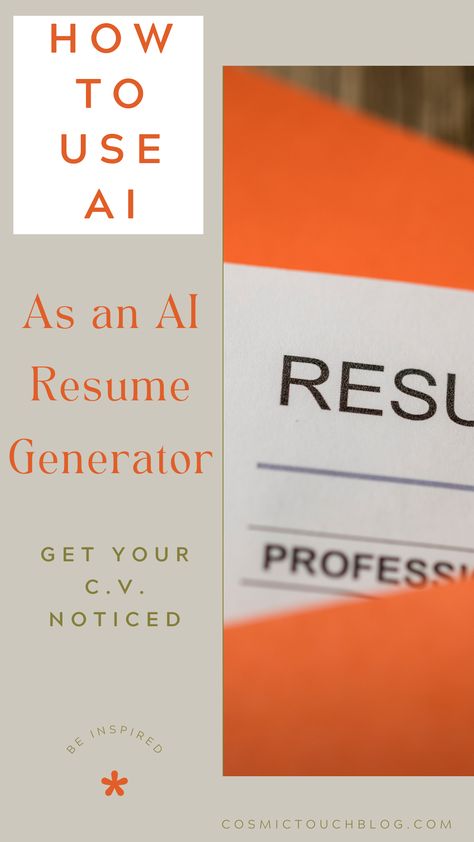 Create professional resumes instantly with AI resume generator. Effortlessly craft tailored resumes for your dream job using effective prompts #freeaiprompts How to Use AI as an AI Resume Generator: With Prompts Resume Generator, Unique Resume, Resume Ideas, Effective Resume, Online Resume, Create A Resume, Resume Builder, Resume Writer, Writing Process