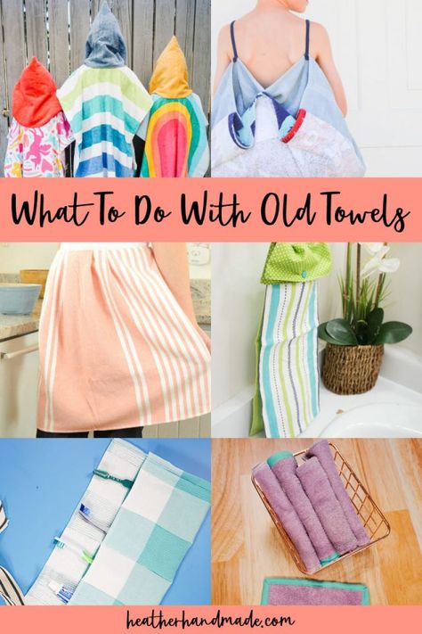 what to do with old towels Recycled Towels, Baby Sewing Patterns Free, Fix A Zipper, Summer Sewing Projects, Tea Towels Diy, Apron Tutorial, Diy Towels, Old Towels, Summer Sewing