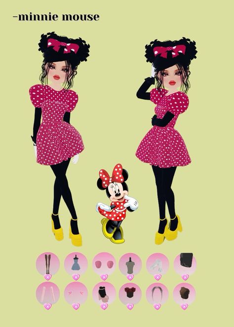 Dress To Impress Outfits Roblox Game Theme Family Reunion, Minnie Mouse Dress To Impress, Cosplay Outfits Dress To Impress, Cosplay Dress To Impress Ideas, Dress To Impress Chic Theme, Duos Dress To Impress, Cosplay Dti Outfits, Dti Cosplay Fits, Cosplay Dress To Impress