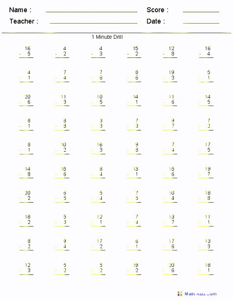 Subtraction Worksheets | Dynamically Created Subtraction Worksheets Reflection Math, Math Subtraction Worksheets, Multiplication Facts Worksheets, Math Division Worksheets, Third Grade Math Worksheets, Kumon Math, Math Fact Worksheets, Math Fact Practice, Math Addition Worksheets