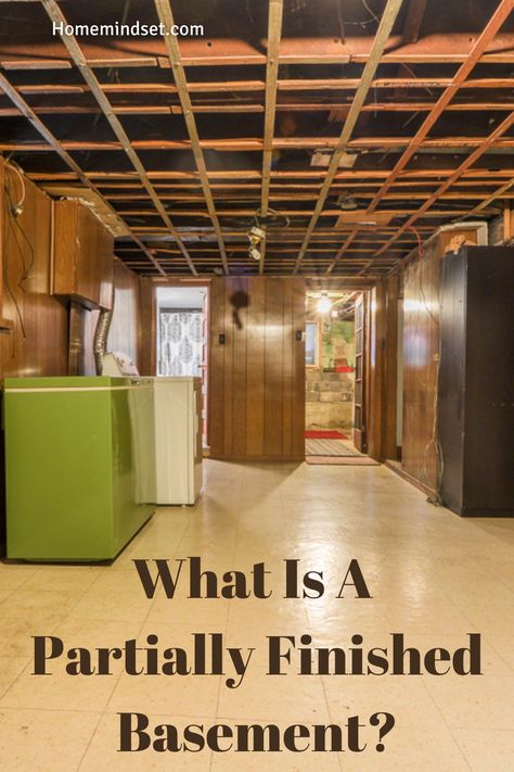 You may have wondered, what is a partially finished basement? We answer this and cover everything you need to know! Partially Finished Basement Ideas, Partially Finished Basement, Small Finished Basements, Basement Organization, Old Basement, Craftsman Homes, Basement Finishing, Basement Makeover, Basement Walls