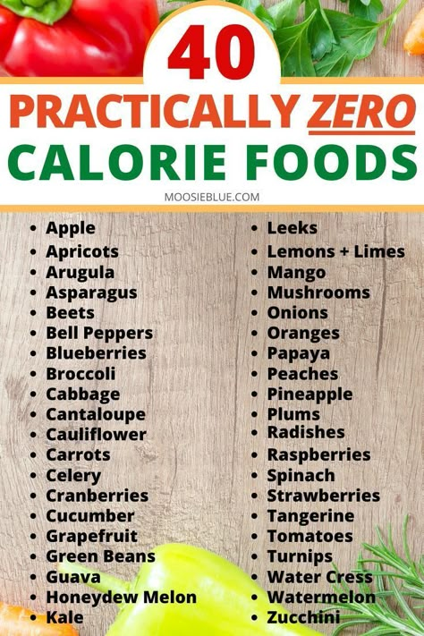 Top 4 Lessons A Zero Calorie Foods List to Make Delicious, Healthy Recipes + Snacks!... Low Calorie Foods List, Zero Calorie Foods List, Negative Calorie Foods, Zero Calorie Foods, Low Calorie Foods, 500 Calorie, No Calorie Snacks, No Calorie Foods, Calorie Deficit