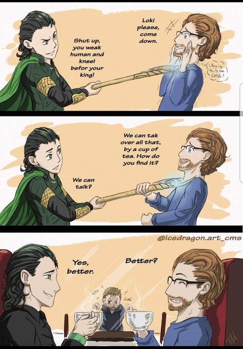 Artwork by @icedragon.art_cms #lokiodison #tomhiddleston #artwork #marvel #comic #comicdrawing #cute #kawaii #thor #marvelavenger #funny Loki Funny Comic, Thor And Loki Comics Marvel, Loki And Tom Hiddleston, Loki Fanart Comics, Marvel Cute Fanart, Hiddlesworth Fanart, Loki Fanart Funny, Loki And Thor Comics, Loki And Tom Hiddleston Fanart