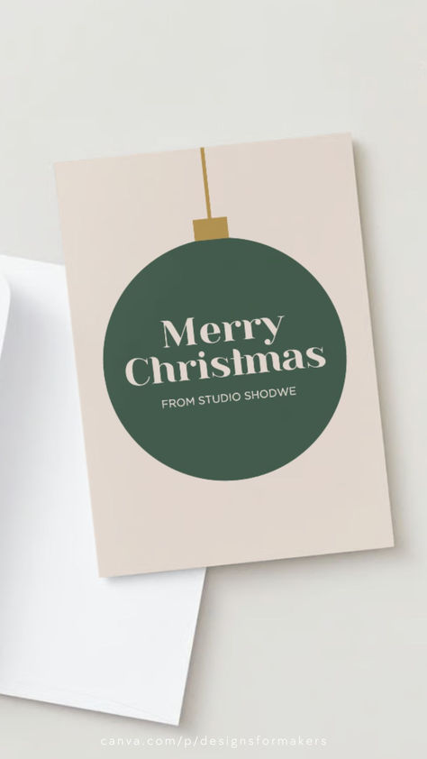 Green Modern Minimal Company Christmas Folded Card Company Christmas Card Ideas, Virtual Christmas Card, Company Christmas Card, Company Christmas Cards, Modern Branding Design, Etsy Shop Branding, Business Christmas Cards, Digital Christmas Cards, Etsy Branding