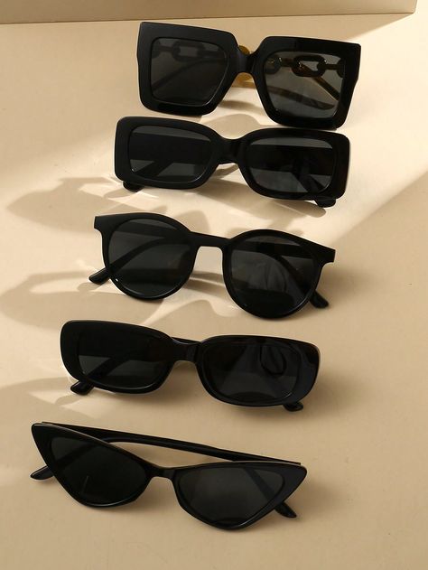 5 Pairs Of Unisex Anti-uv Beach Sunshade Fashionable Sunglasses Suitable For Daily Decoration And MatchingI discovered amazing products on SHEIN.com, come check them out! Shades Glasses, Sunglasses Women Fashion, نظارات شمسية, Uv Sunglasses, Cosplay Shoes, Fashion Glasses, Style Noir, Beach Accessories, Women's Costumes