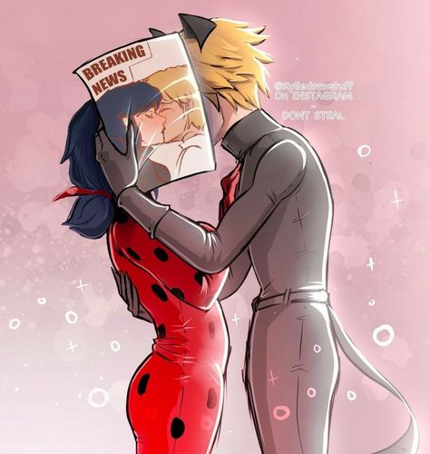 Miraculous Kiss, Marichat Comic, Mlb Fan Art, Comics Ladybug, Catnoir And Ladybug, Miraculous Ladybug Kiss, Tikki Y Plagg, Miraculous Ladybug Oc, Miraculous Wallpaper