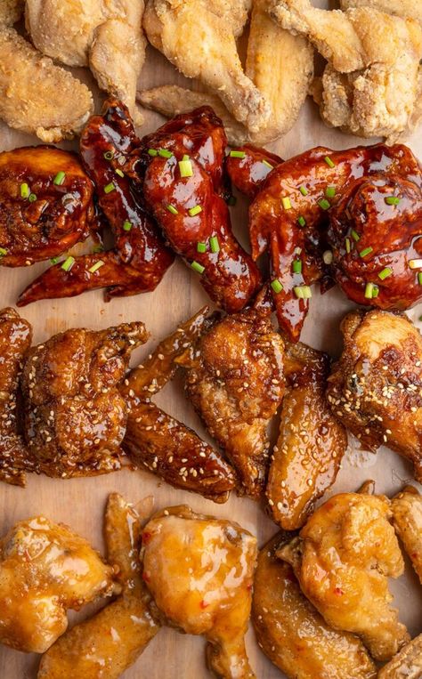 SIMPOL CHICKEN WINGS WITH 3 SAUCES - Simpol Flavored Chicken, Wing Sauce Recipes, Blueberry Loaf, Chicken Wing Sauces, Wing Sauce, Sauce For Chicken, Filipino Food, Filipino Recipes, Chicken Breast Recipes