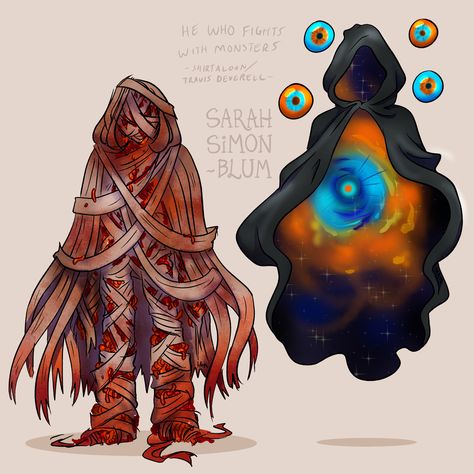 Dnd Blight Monsters, Hooded Character Art, Multiverse Aesthetic, Fire Monsters Dnd, Cloaked Monster, Star Monster Concept Art, Dnd Slime Monster, Fire Monster Concept Art, Monster Book Of Monsters