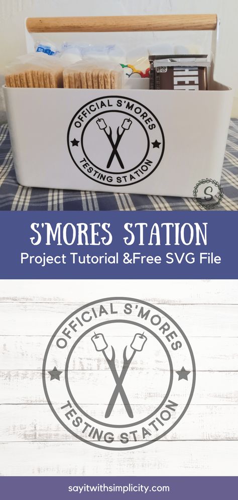 Smores Station, Camping Projects, Organization Station, Free Svgs, Woodburning Projects, Machining Projects, Christmas Crafts For Gifts, Cricut Free, Easy Organization