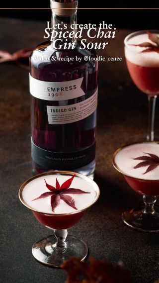 Festive Food Pairings - Empress 1908 Gin Empress 1908 Gin, Cocktail Food, Gin Sour, Spiced Chai, Leftover Cranberry Sauce, Festive Food, Roasted Brussel, Dried Oranges, Sticky Buns