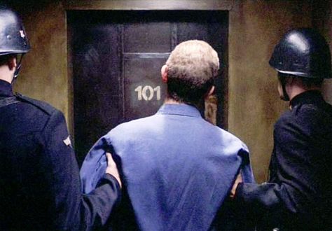 The ultimate form of torture is being taken to Room 101. Inside Room 101 is a person’s biggest fear (which is rats in Winston’s case). While in this room, Winston betrays Julia by wishing that her face would get eaten by a rat instead of his own. Later on, he finds out that Julia did something similar in Room 101 and the two of them go their separate ways. Thought Police, 1984 Orwell, Room 101, 1984 Book, Nineteen Eighty Four, George Orwell 1984, Answer To Life, Rap Beats, Brave New World