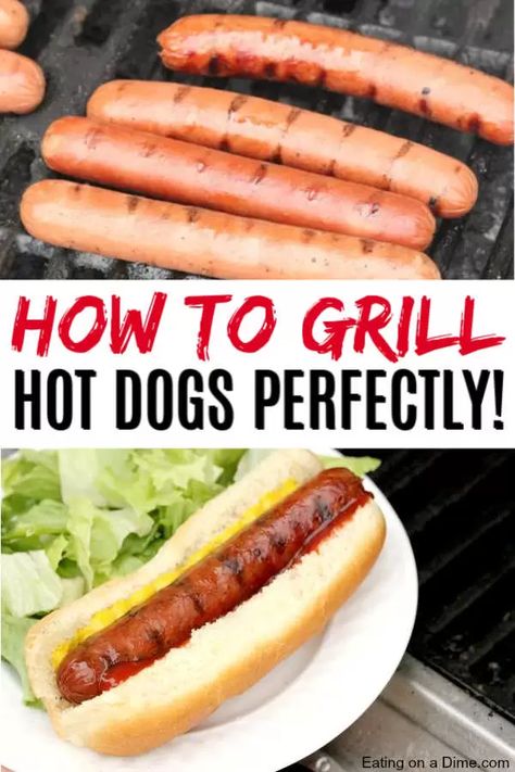 Grill Hot Dogs, Grilled Hot Dogs, Hot Dog Relish, Dogs At Home, Making Hot Dogs, How To Make Bbq, Grilling Hot Dogs, Hot Dog Chili, Pellet Grill Recipes