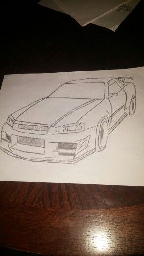 Nissan Skyline GTR34 Skyline Gtr34, Skyline Drawing, Gtr 35, Skyline Gtr R34, Gtr R34, Skyline Gtr, What To Draw, Nissan Gtr, Nissan Skyline