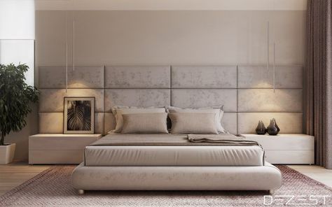 Contemporary Neutral Homes That Don’t Need Bold Color To Wow Bed Headboard Design, Bed Frame Design, Modern Luxury Bedroom, Modern Bedroom Interior, Luxury Bedroom Design, Luxury Bedroom Master, Bedroom Bed Design, Bed Furniture Design, Bedroom Furniture Design