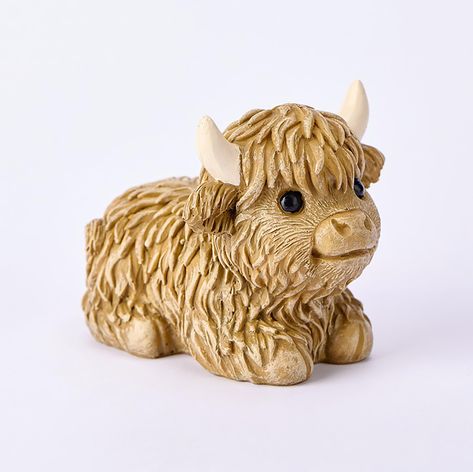 PRICES MAY VARY. Quality materials: Highland cow statue made of high-quality resin, our inflatable figurines are sturdy and odorless, waterproof and wear resistant, not easy to fade or break, perfect for farmhouse tiered tray decor, highland cow bathroom decor, definitely add novelty and warmth to the atmosphere. cow highland gift cow print decor cow nursery decor, brown highland cow gnomes resin figurine decor. Intricately Detailed Design: Handmade resin highland cow sculpture ornaments feature Highland Cow Nursery Decor, Highland Cow Clay Sculpture, Cow Clay Sculpture, Cow Ceramics, Cow Gnomes, Highland Cow Nursery, Highland Cow Decor, Cow Bathroom, Cow Sculpture